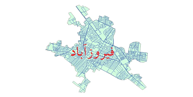 دانلود نقشه شیپ فایل شبکه معابر شهر فیروزآباد