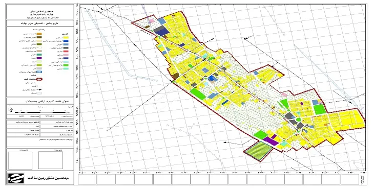 دانلود نقشه کاربری اراضی شهر بهاباد | وضع موجود+پیشنهادی