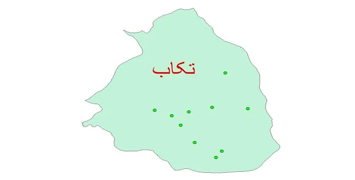دانلود نقشه شیپ فایل چاه های آب شهرستان تکاب