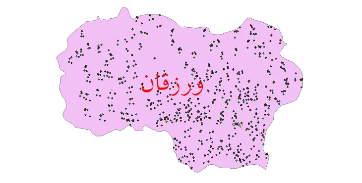 نقشه جمعیت شهرها و روستاهای شهرستان ورزقان از سال 35 تا 95