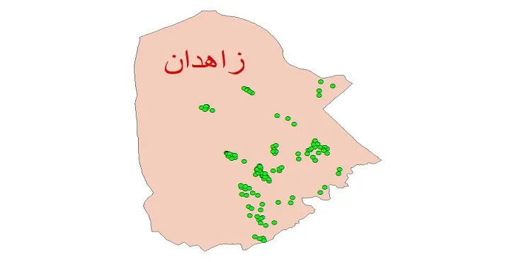 دانلود نقشه شیپ فایل کیفیت آب چاه های شهرستان زاهدان