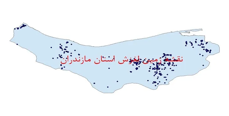 نقشه جی آی اس (GIS) زمین لغزش استان مازندران