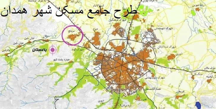 طرح محله بندی شهر همدان