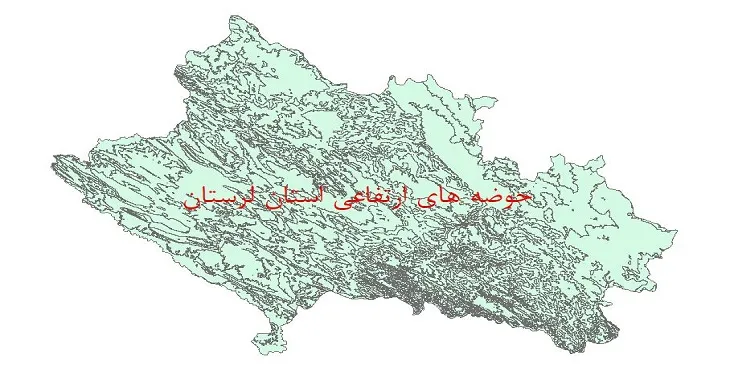 نقشه جی آی اس (GIS) حوضه های ارتفاعی استان لرستان