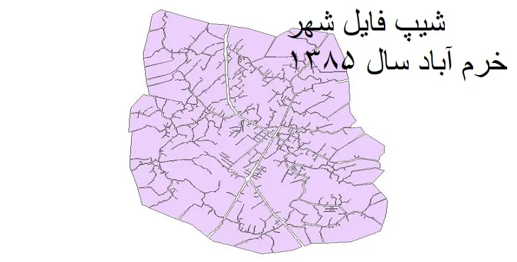 نقشه شیپ فایل بلوک آماری شهر خرم آباد مازندران + فایل اکسل