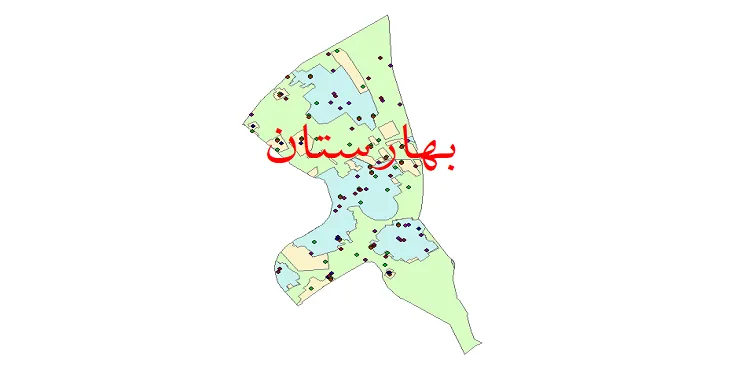 نقشه جمعیت شهرها و روستاهای شهرستان بهارستان از سال 35 تا 95
