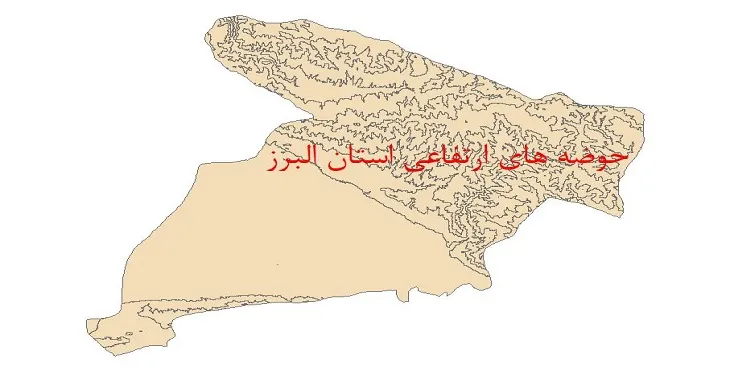 نقشه جی آی اس (GIS) حوضه های ارتفاعی استان البرز