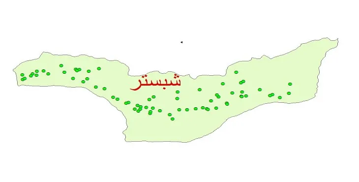 دانلود نقشه شیپ فایل چاه های آب شهرستان شبستر
