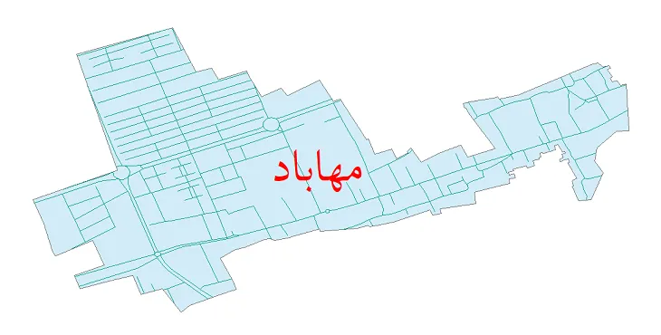 دانلود نقشه معابر شهر مهاباد اردستان + pdf باکیفیت