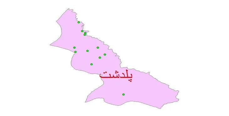 دانلود نقشه شیپ فایل چاه های آب شهرستان پلدشت