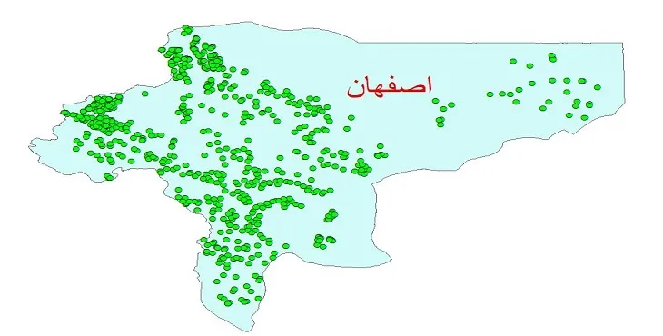 دانلود نقشه شیپ فایل کیفیت آب چاه های استان اصفهان