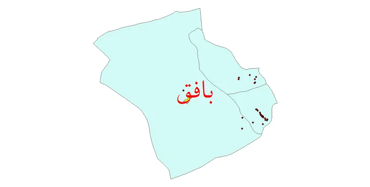 نقشه شیپ فایل تقسیمات سیاسی شهرستان بافق + pdf