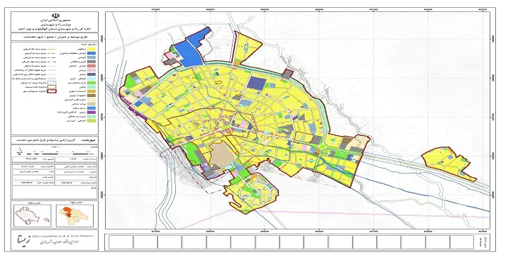 دانلود نقشه کاربری اراضی شهر دهدشت | وضع موجود+پیشنهادی