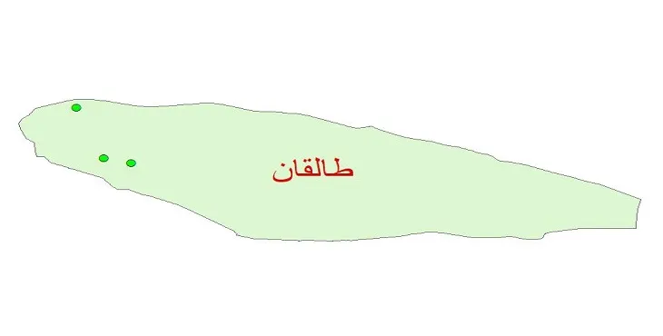 دانلود نقشه شیپ فایل چاه های آب شهرستان طالقان
