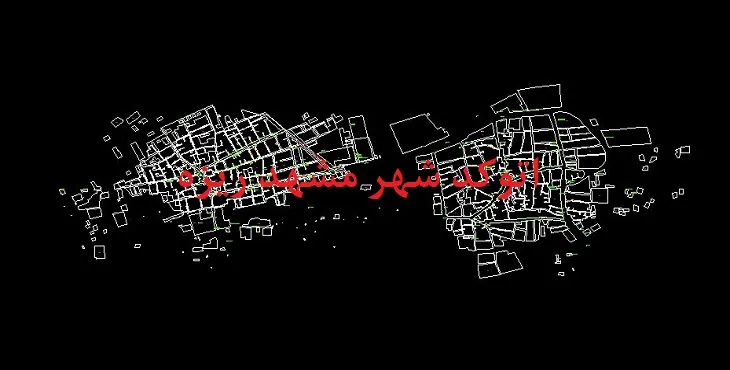 دانلود نقشه اتوکد (Autocad) شهر مشهدریزه