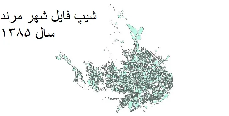 نقشه شیپ فایل بلوک آماری شهر مرند + فایل اکسل