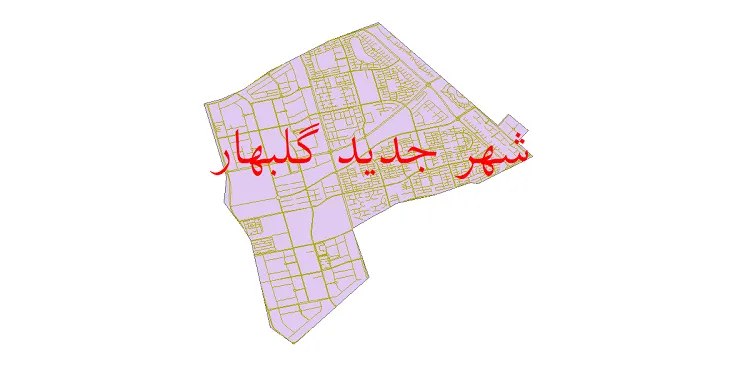 دانلود نقشه معابر شهر جدید گلبهار + pdf باکیفیت