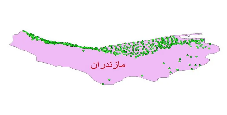 دانلود نقشه شیپ فایل چاه های آب استان مازندران