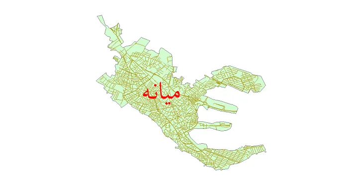 دانلود نقشه معابر شهر میانه + pdf باکیفیت