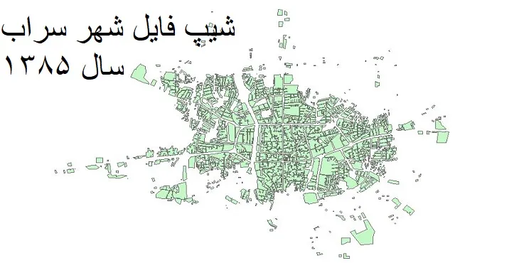 نقشه شیپ فایل بلوک آماری شهر سراب + فایل اکسل