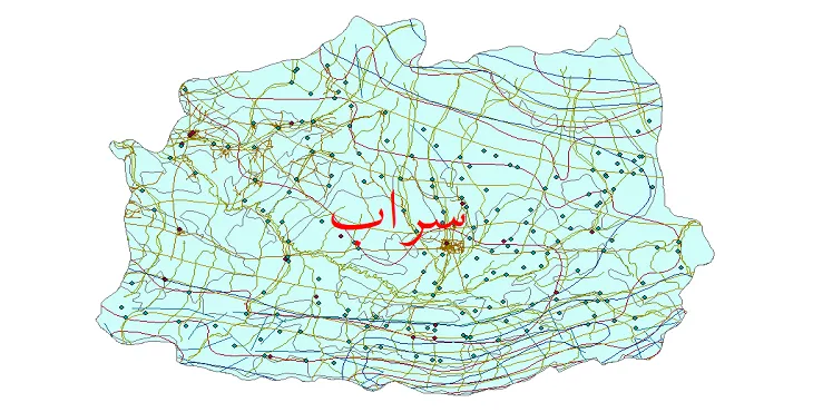 کاملترین شیپ فایل های شهرستان سراب