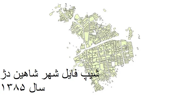 نقشه شیپ فایل بلوک آماری شهر شاهین دژ + فایل اکسل