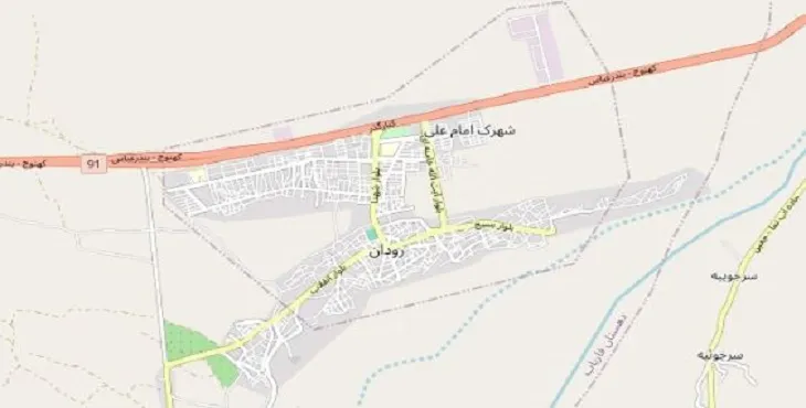 دانلود نقشه pdf شهر رودان