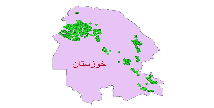 دانلود نقشه شیپ فایل چاه های آب استان خوزستان