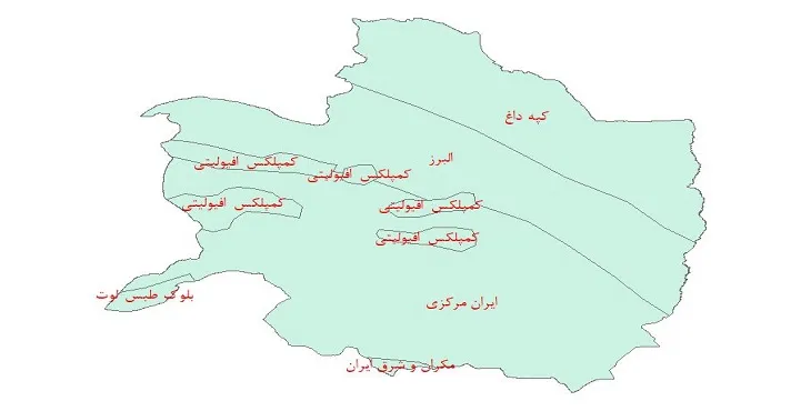 نقشه جی آی اس (GIS) ساختار زمین ساختی استان خراسان رضوی