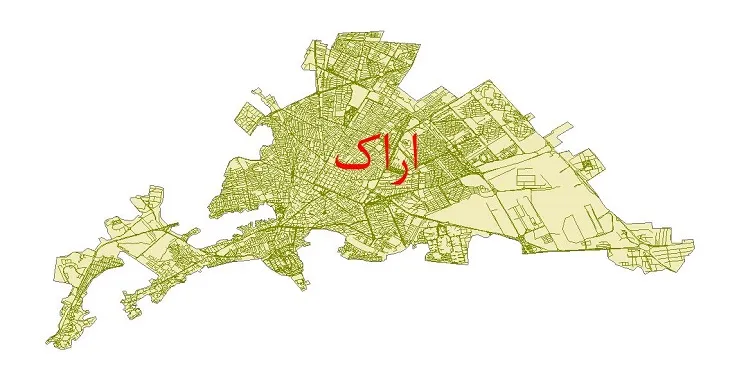دانلود نقشه معابر شهر اراک + pdf باکیفیت