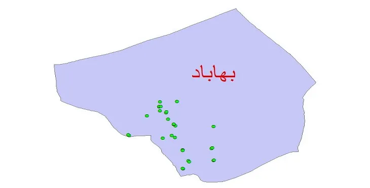 دانلود نقشه شیپ فایل کیفیت آب چاه های شهرستان بهاباد