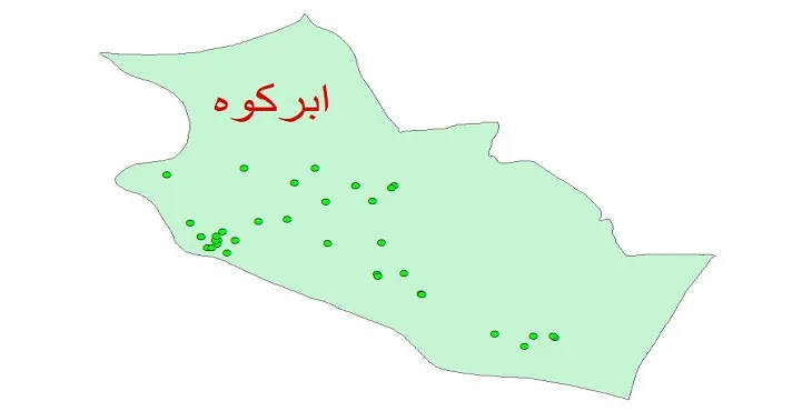 دانلود نقشه شیپ فایل چاه های آب شهرستان ابرکوه