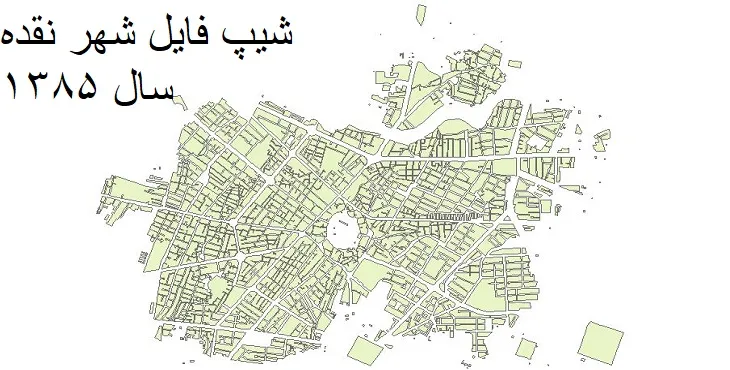 نقشه شیپ فایل بلوک آماری شهر نقده + فایل اکسل