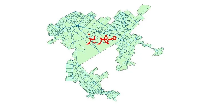 دانلود نقشه شیپ فایل شبکه معابر شهر مهریز