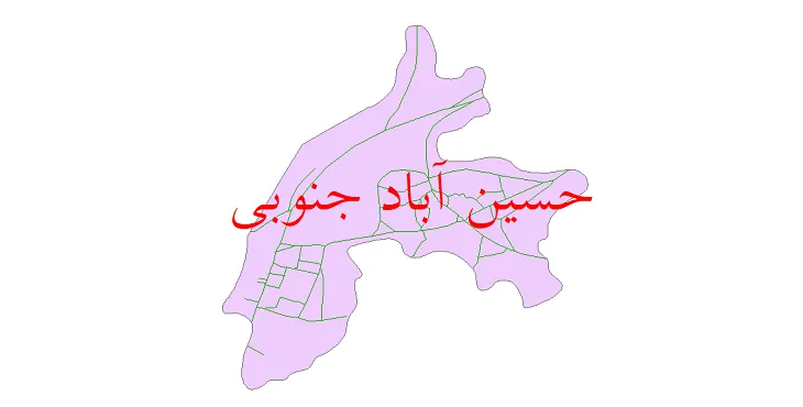 دانلود نقشه معابر شهر حسین آباد جنوبی (سنندج) + pdf باکیفیت