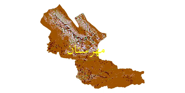 دانلود نقشه های شیپ فایل شهرستان مهرستان + کاملترین لایه GIS