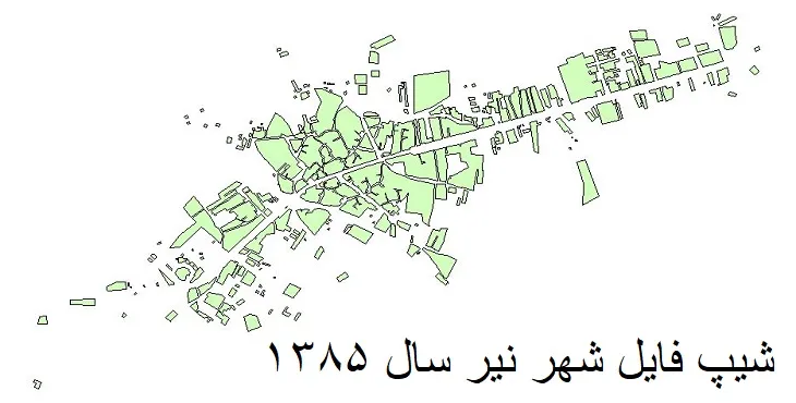 نقشه شیپ فایل بلوک آماری شهر نیر + فایل اکسل