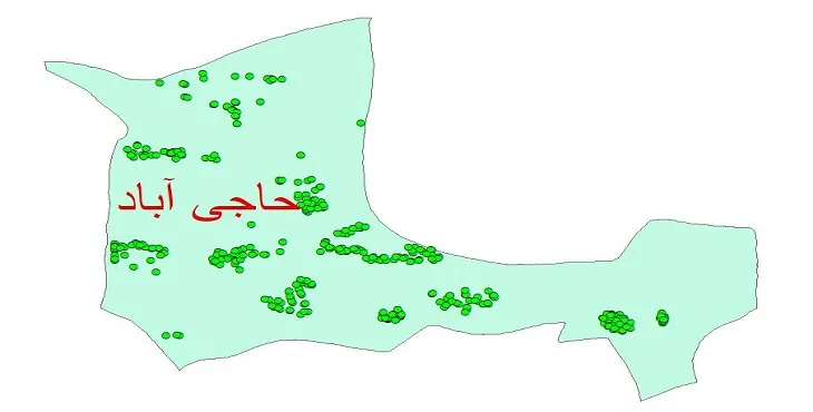 دانلود نقشه شیپ فایل کیفیت آب چاه های شهرستان حاجی آباد